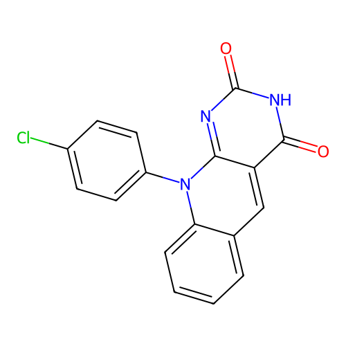 10-(4-chlorophenyl)pyrimido[4,5-b]quinoline-2,4(3H,10H)-dione structure