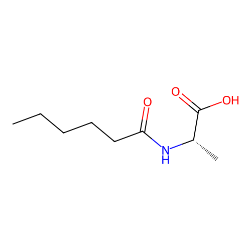 (2S)-2-(hexanoylamino)propanoic acid structure