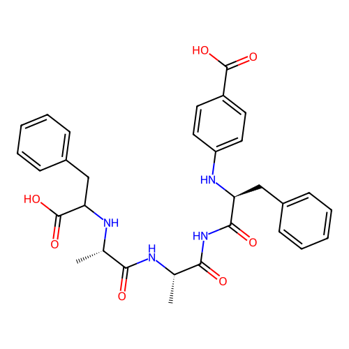 N-(1-Carboxy-2-phenylethyl)-alanyl-alanyl-phenylalanine-4-aminobenzoate structure