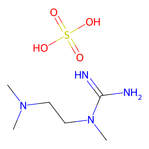 1-[2-(Dimethylamino)ethyl]-1-methylguanidine;sulfuric acid structure