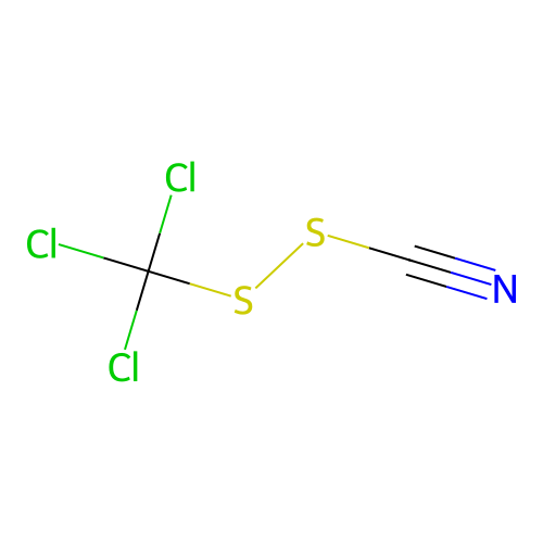 Trichloro(cyanodisulfanyl)methane structure