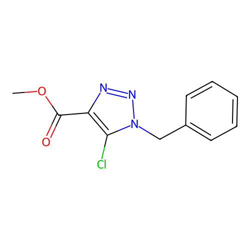 Methyl 1-benzyl-5-chloro-1H-1,2,3-triazole-4-carboxylate structure