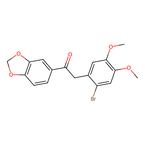 Ethanone, 1-(1,3-benzodioxol-5-yl)-2-(2-bromo-4,5-dimethoxyphenyl)- structure