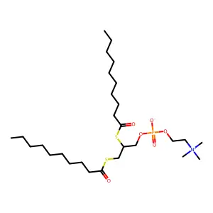 1,2-Bis(decanoylthio)-1,2-dideoxy-sn-glycerol-3-phosphorylcholine structure
