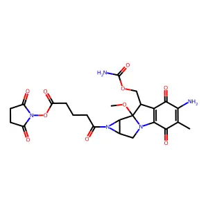 1alpha-(4-(N-Succinimidoxycarbonyl)butyryl)mitomycin C structure