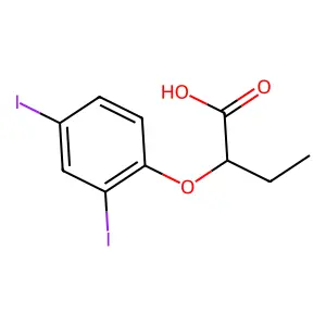 2-(2,4-二碘苯氧基)丁酸 structure