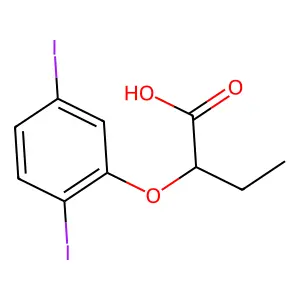 2-(2,5-二碘苯氧基)丁酸 structure