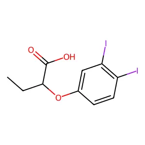 2-(3,4-二碘苯氧基)丁酸 structure