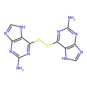 6-硫代鸟嘌呤二硫化物 structure