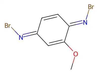 1-N,4-N-dibromo-2-methoxycyclohexa-2,5-diene-1,4-diimine structure
