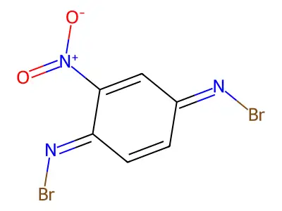 1-N,4-N-dibromo-2-nitrocyclohexa-2,5-diene-1,4-diimine structure
