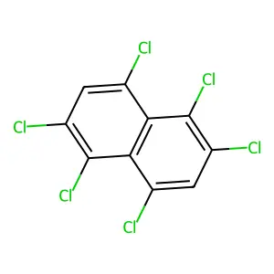 Naphthalene, 1,2,4,5,6,8-hexachloro- structure