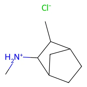 2-Norbornanamine, N,3-dimethyl-, hydrochloride structure