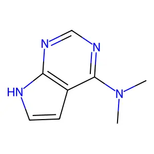 N,N-二甲基-7H-吡咯并[2,3-d]嘧啶-4-胺 structure