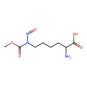 Lysine, N(sup 6)-(methoxycarbonyl)-N(sup 6)-nitroso-, L- structure