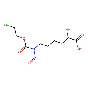 Lysine, N(sup 6)-((2-chloroethoxy)carbonyl)-N(sup 6)-nitroso-, L- structure