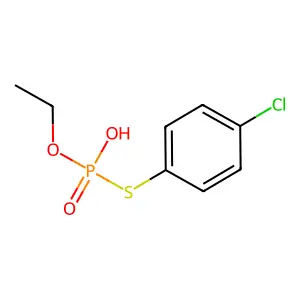 Phosphorothioic acid, S-(4-chlorophenyl) O-ethyl ester structure