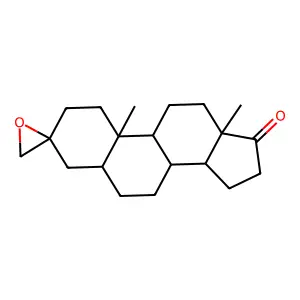 Spiro(androstan-3,2'-oxiran)-17-one structure