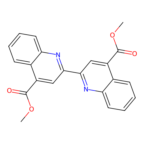 Dimethyl 2,2'-biquinoline-4,4'-dicarboxylate structure