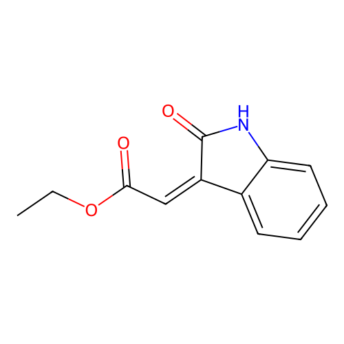 3-Ethoxycarbonylmethyleneoxindole structure