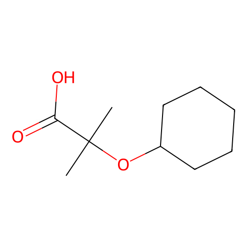 Propionic acid, 2-(cyclohexyloxy)-2-methyl- structure