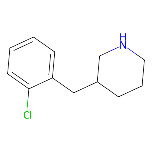 3-[(2-Chlorophenyl)methyl]piperidine structure