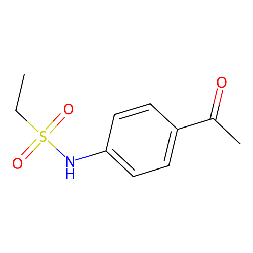 N-(4-acetylphenyl)ethane-1-sulfonamide structure