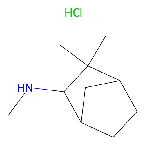 2-Norbornanamine, N,3,3-trimethyl-, hydrochloride structure