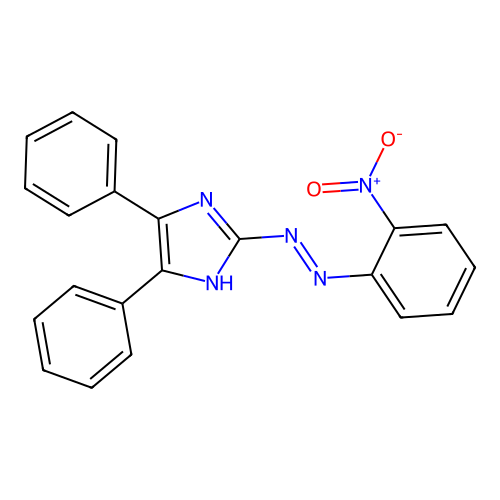 2-[(E)-(2-nitrophenyl)diazenyl]-4,5-diphenyl-1H-imidazole structure