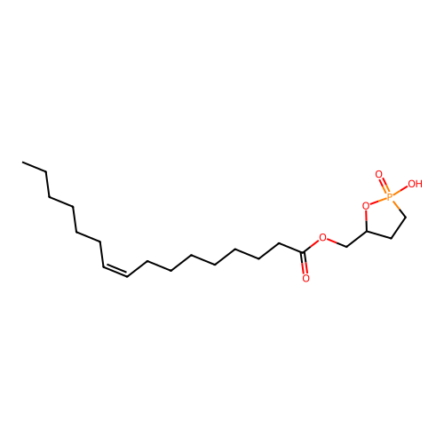 Palmitoleoyl 3-carbacyclic Phosphatidic Acid structure