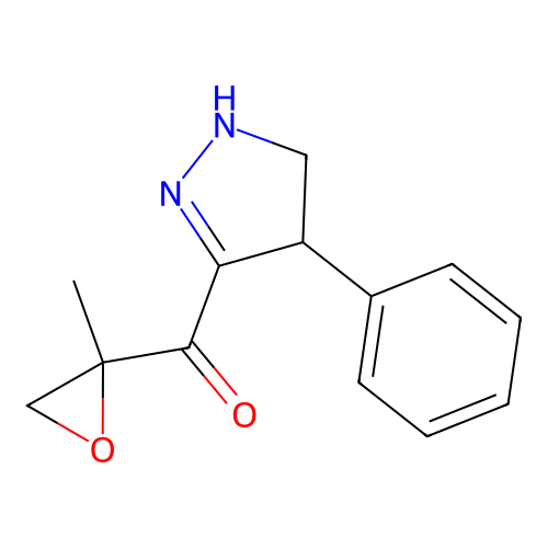 (2-Methyl-oxiranyl)-(4-phenyl-4,5-dihydro-1H-pyrazol-3-yl)-methanone structure