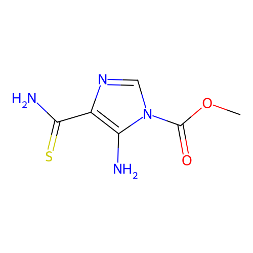 methyl 5-amino-4-carbamothioyl-1H-imidazole-1-carboxylate structure