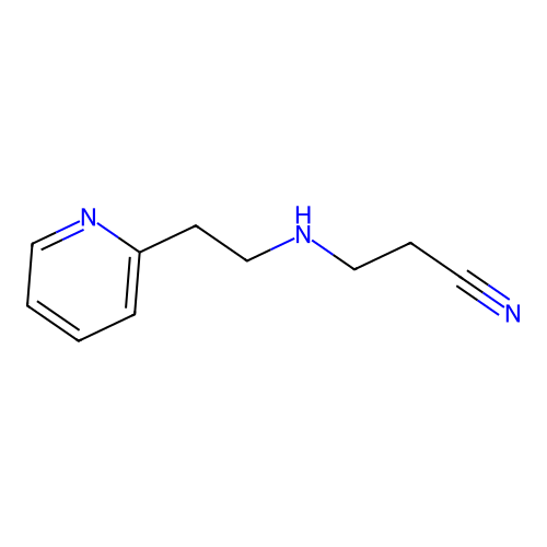 3-[[2-(2-Pyridyl)ethyl]amino]propanenitrile structure
