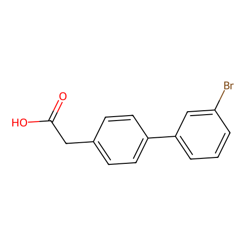 2-(3'-Bromo-[1,1'-biphenyl]-4-yl)acetic acid structure