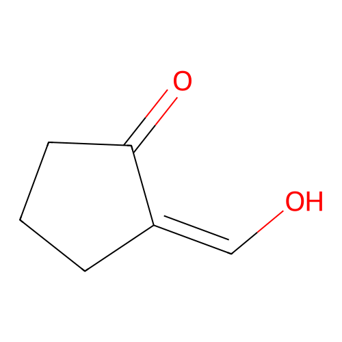 (2Z)-2-(hydroxymethylidene)cyclopentan-1-one structure