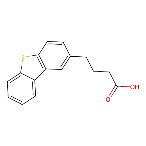 2-Dibenzothiophenebutanoic acid structure