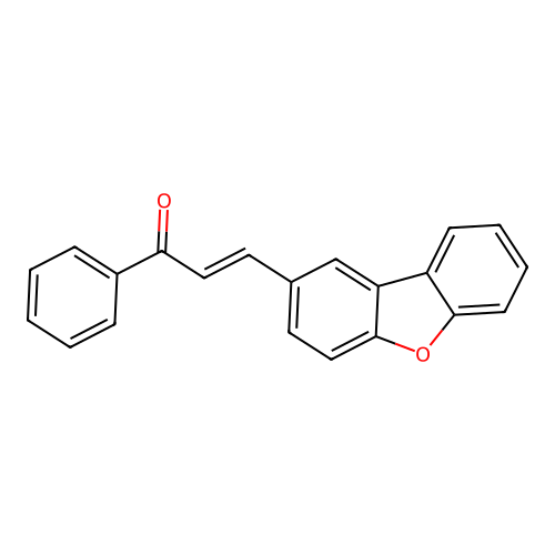 (E)-3-(dibenzo[b,d]furan-2-yl)-1-phenylprop-2-en-1-one structure
