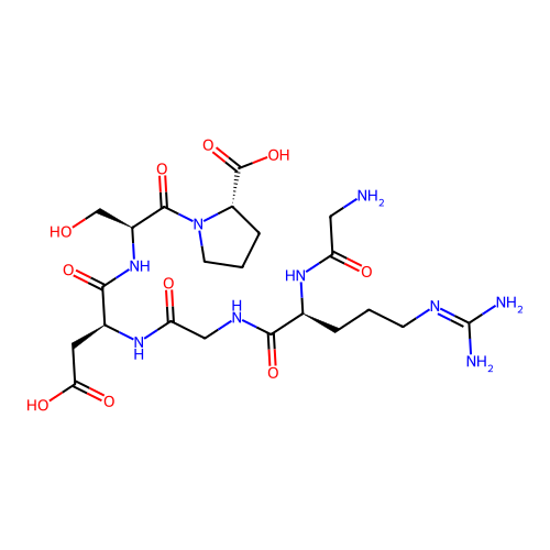 H-Gly-Arg-Gly-Asp-Ser-Pro-OH structure