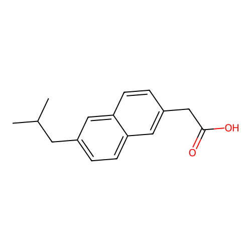 2-Naphthaleneacetic acid, 6-(2-methylpropyl)- structure
