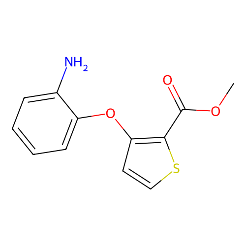 Methyl 3-(2-aminophenoxy)thiophene-2-carboxylate structure