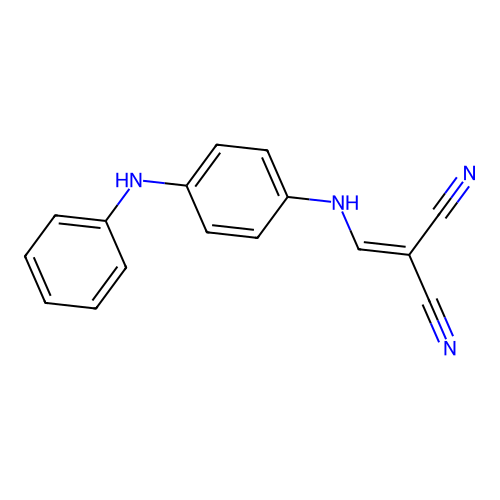 (((4-(Phenylamino)phenyl)amino)methylene)methane-1,1-dicarbonitrile structure