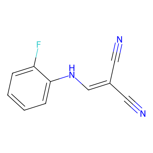 (((2-Fluorophenyl)amino)methylene)methane-1,1-dicarbonitrile structure