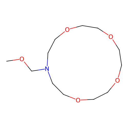 13-(Methoxymethyl)-1,4,7,10-tetraoxa-13-azacyclopentadecane structure