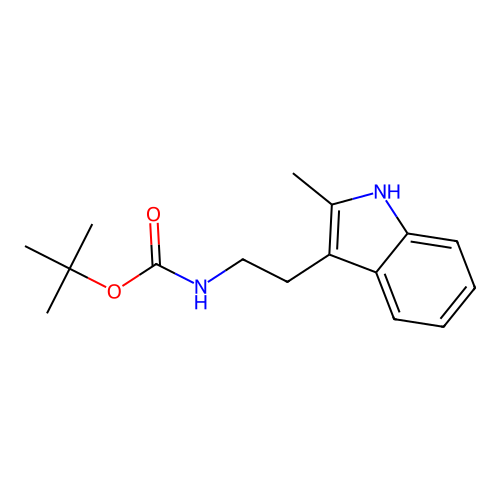 tert-butyl N-[2-(2-methyl-1H-indol-3-yl)ethyl]carbamate structure