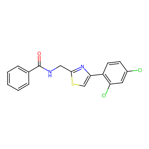 N-{[4-(2,4-dichlorophenyl)-1,3-thiazol-2-yl]methyl}benzamide structure