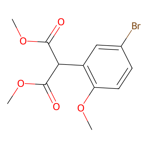 Dimethyl (5-bromo-2-methoxyphenyl)malonate structure