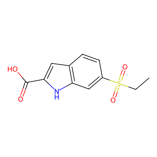 6-(ethylsulfonyl)-1H-indole-2-carboxylic acid structure