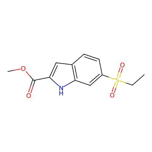 methyl 6-(ethylsulfonyl)-1H-indole-2-carboxylate structure