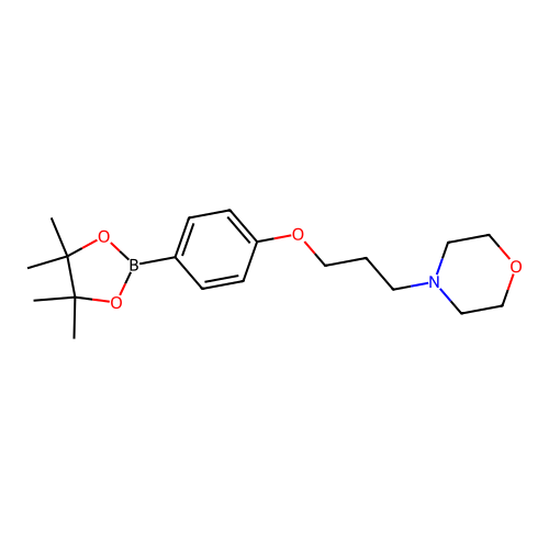 4-(3-(4-(4,4,5,5-Tetramethyl-1,3,2-dioxaborolan-2-yl)phenoxy)propyl)morpholine structure