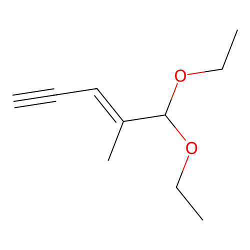 5,5-Diethoxy-4-methyl-3-penten-1-yne structure